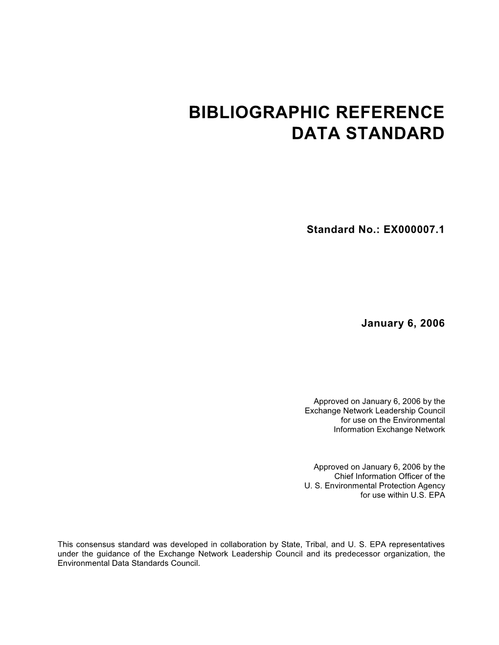 Bibliographic Reference Data Standard