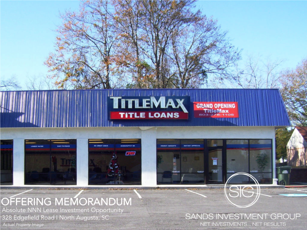 Titlemax Is One of the Nation’S Largest and Most Reputable Title Lending Companies