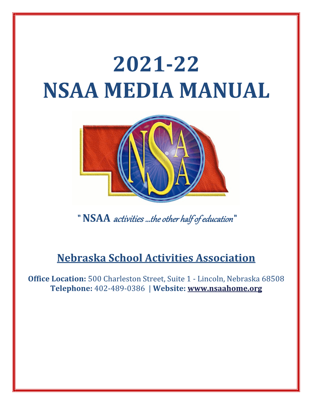 2021-22 Nsaa Media Manual