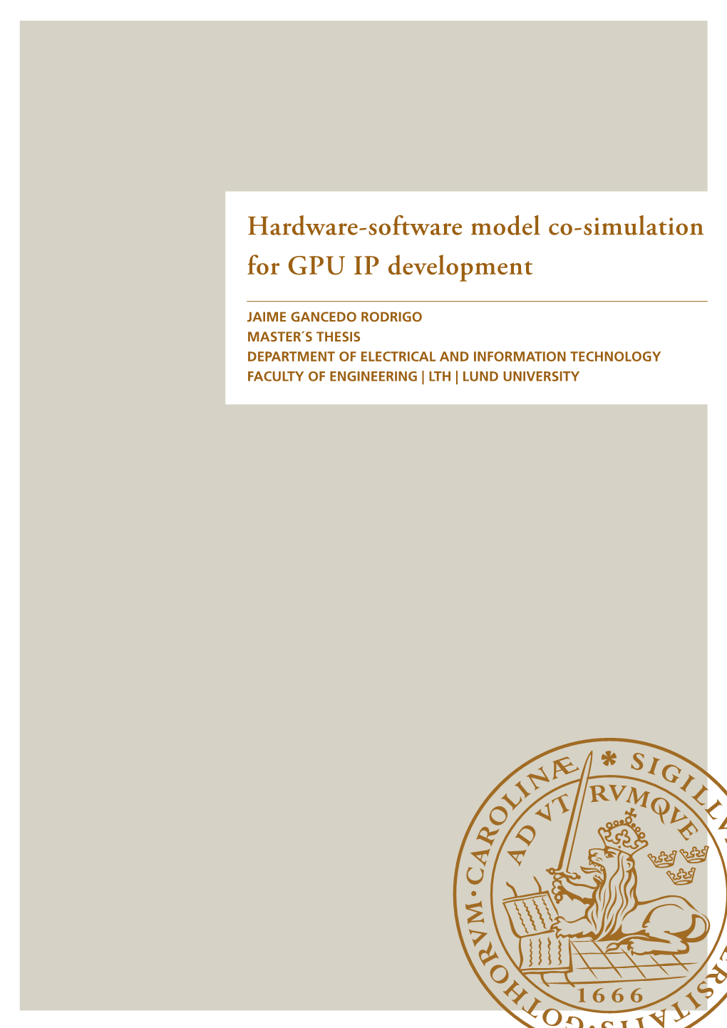 Hardware-Software Model Co-Simulation for GPU IP Development