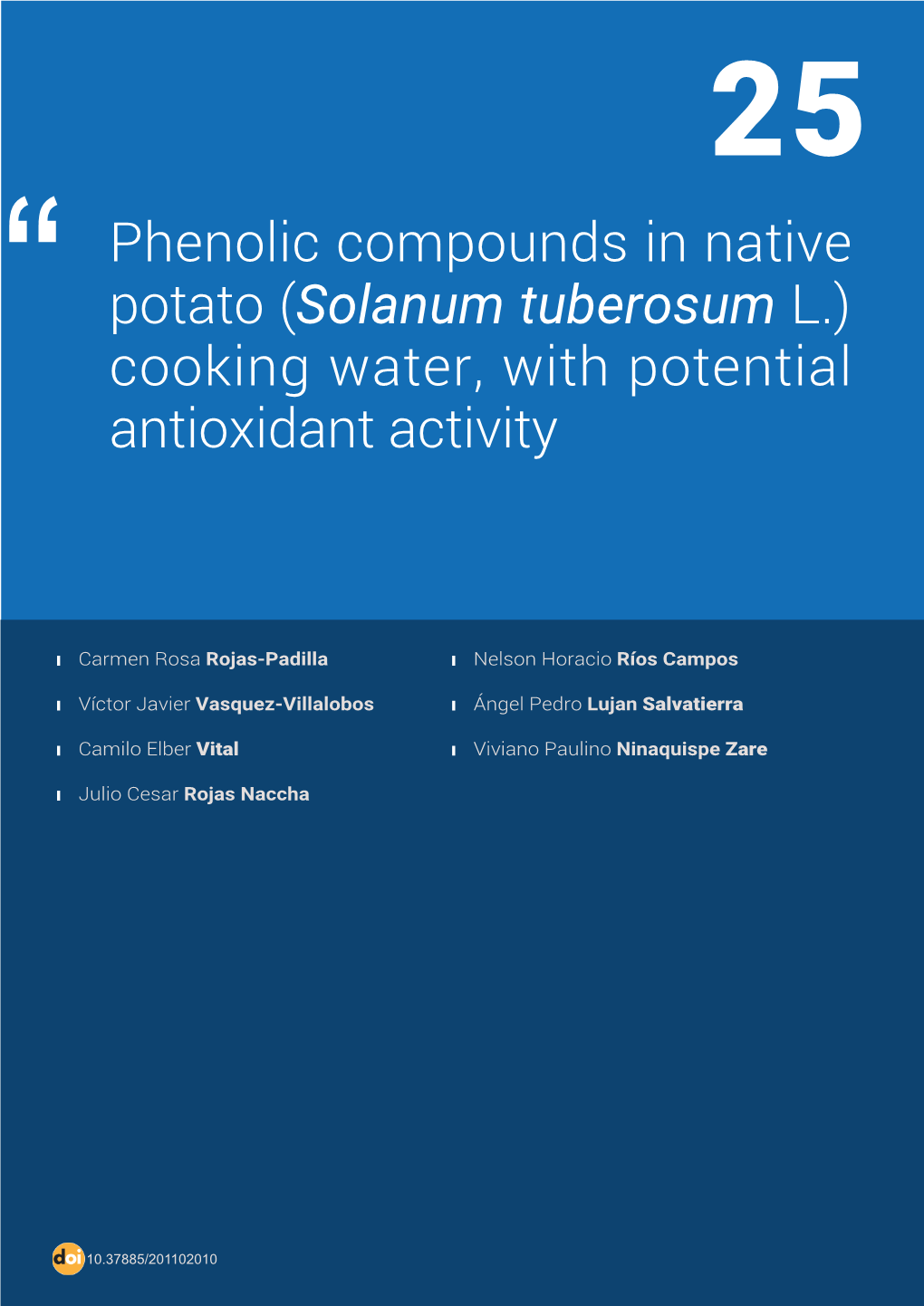Phenolic Compounds in Native Potato (Solanum