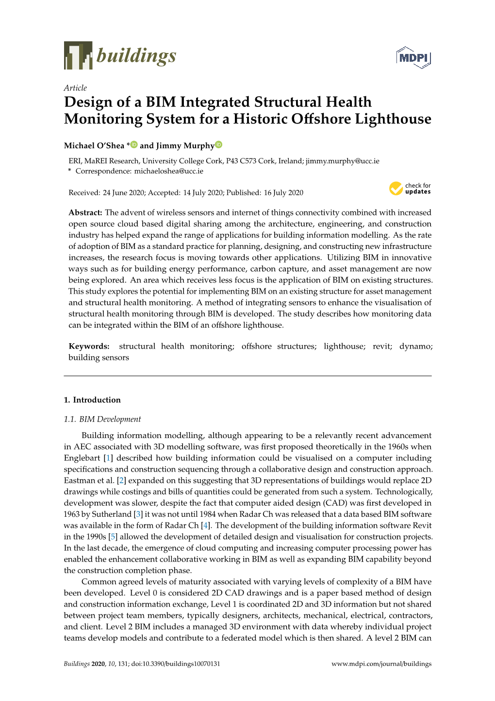 Design of a BIM Integrated Structural Health Monitoring System for a Historic Oﬀshore Lighthouse