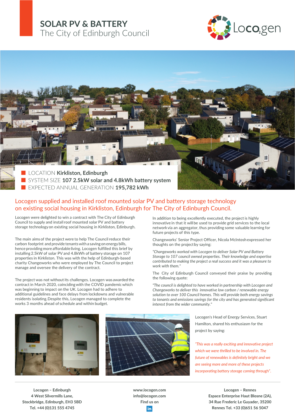 SOLAR PV & BATTERY the City of Edinburgh Council