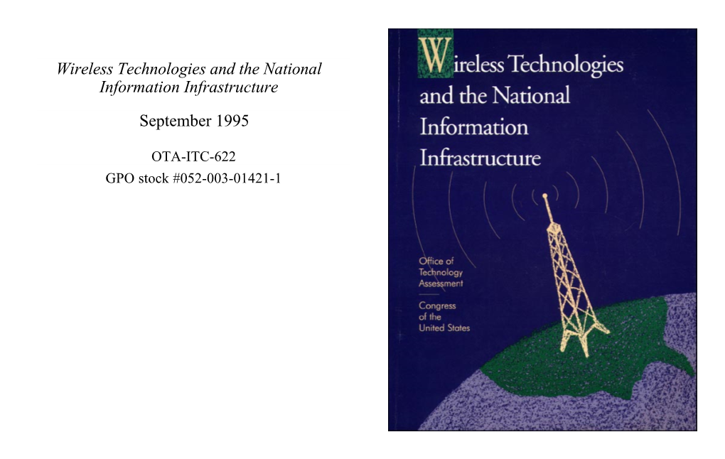 Wireless Technologies and the National Information Infrastructure