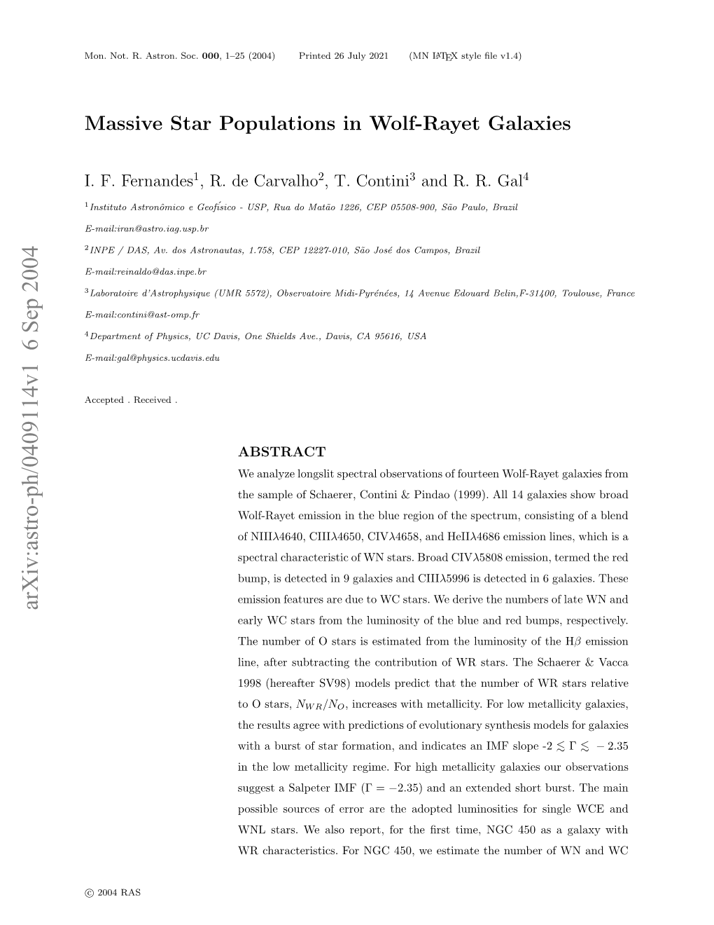 Massive Star Populations in Wolf-Rayet Galaxies 3 Its Integrated Spectrum Shows Detectable WR Broad Features Emitted by Unresolved Stellar Clusters