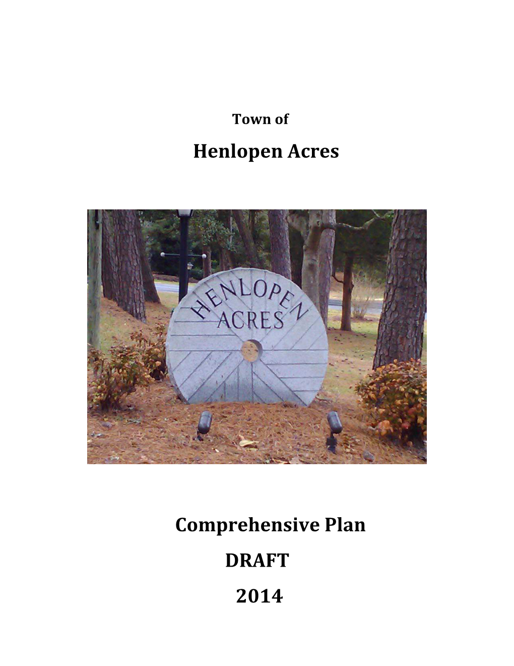 Henlopen Acres Comprehensive Plan DRAFT 2014