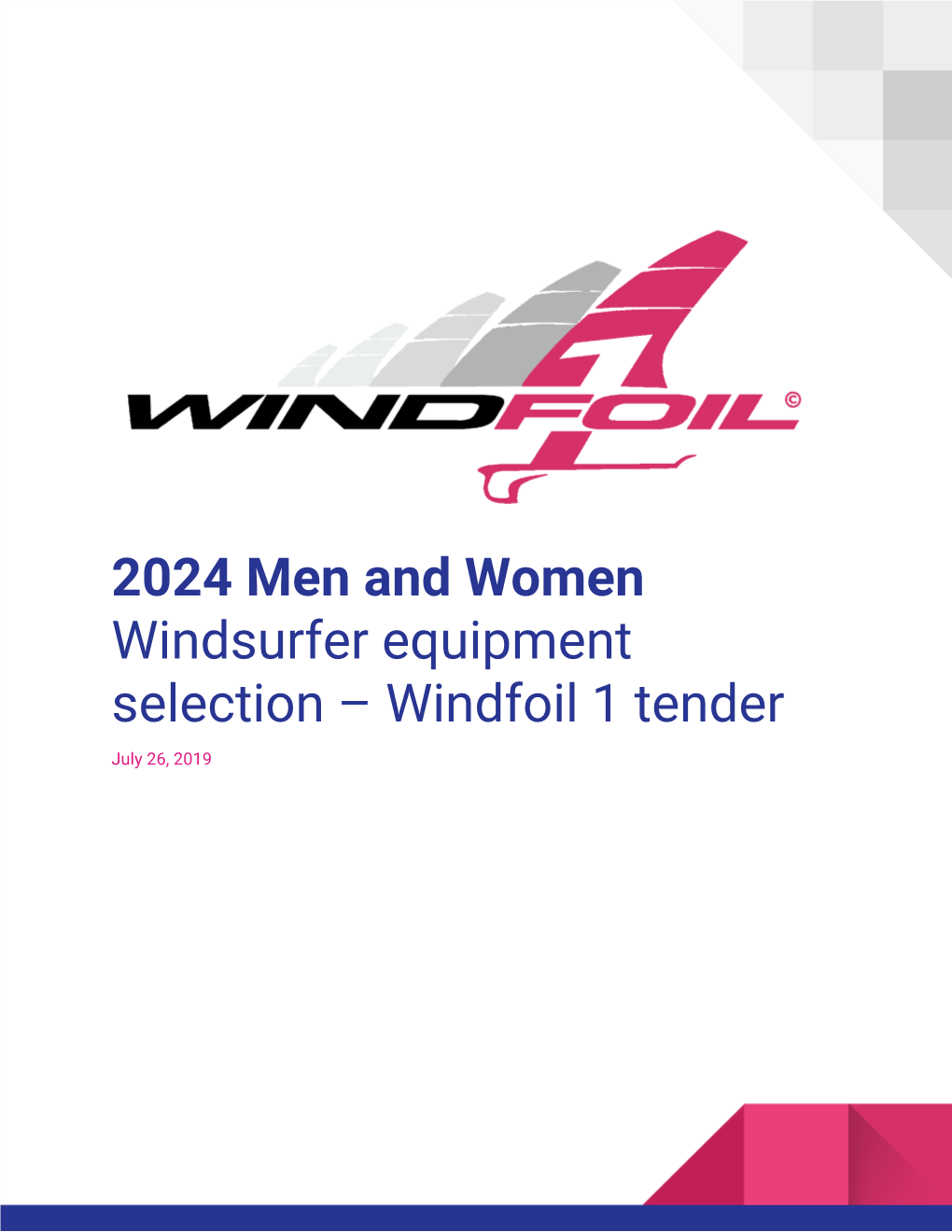 2024 Men and Women Windsurfer Equipment Selection – Windfoil 1 Tender