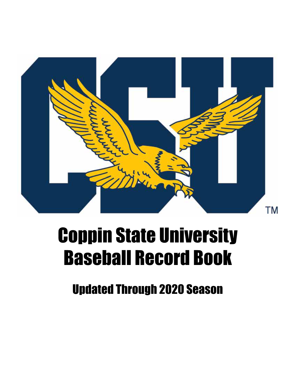 Coppin State University Baseball Record Book