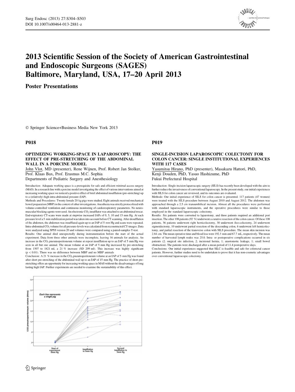 2013 Scientific Session of the Society of American Gastrointestinal And