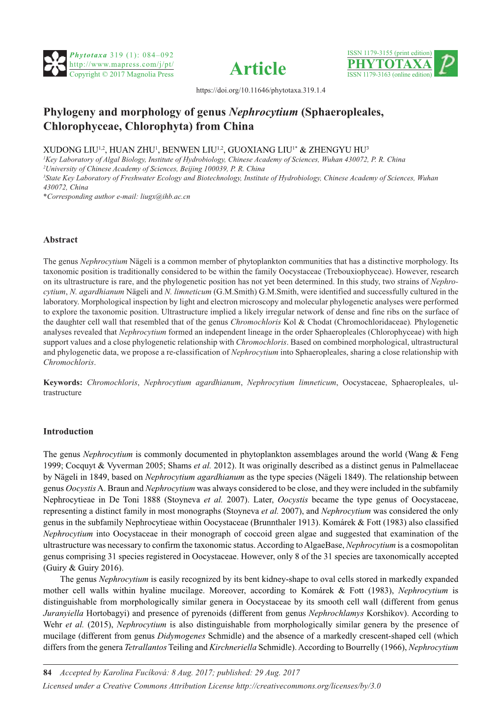 Sphaeropleales, Chlorophyceae, Chlorophyta) from China