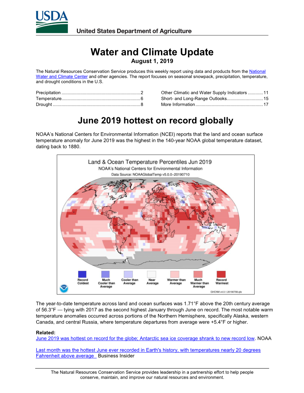 Water & Climate Update