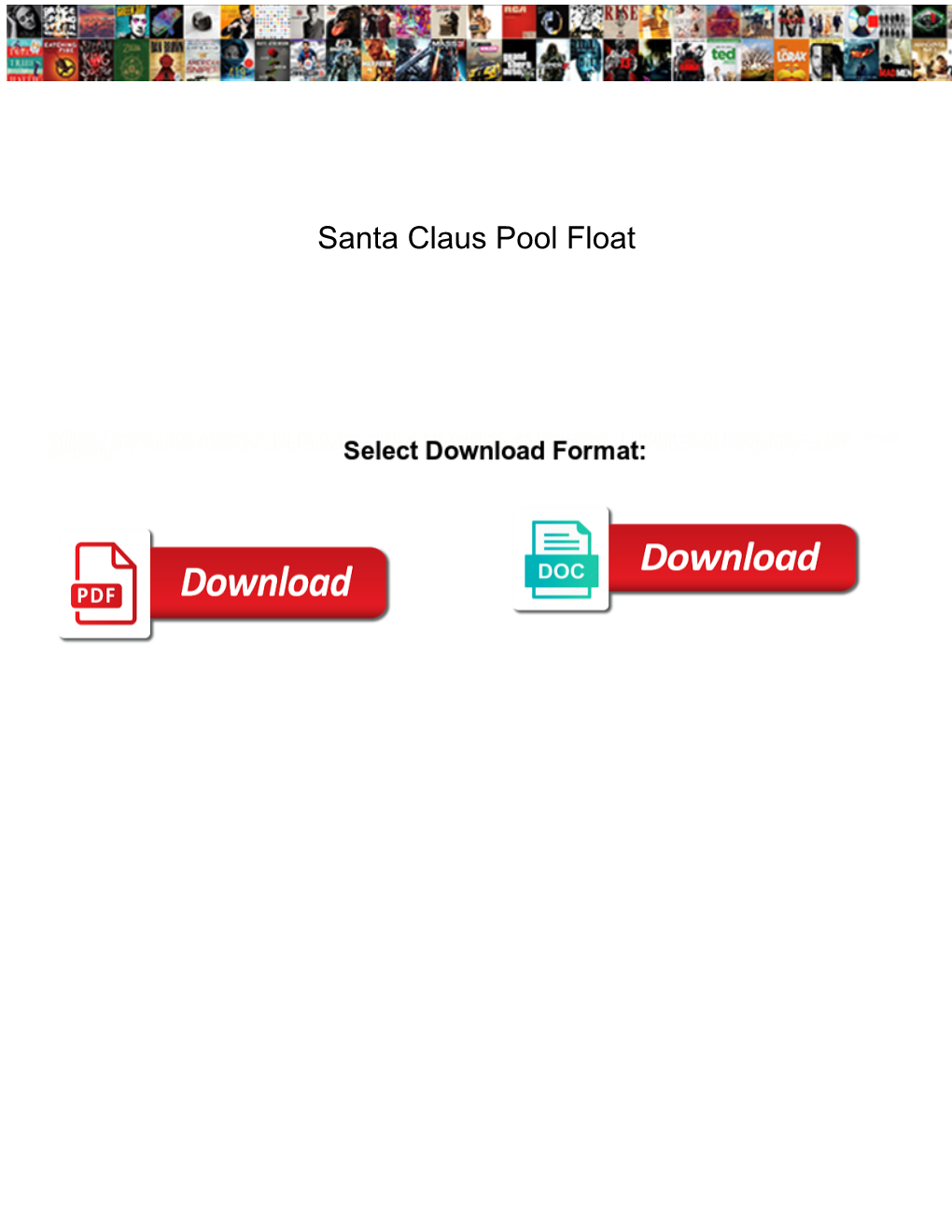 Santa Claus Pool Float