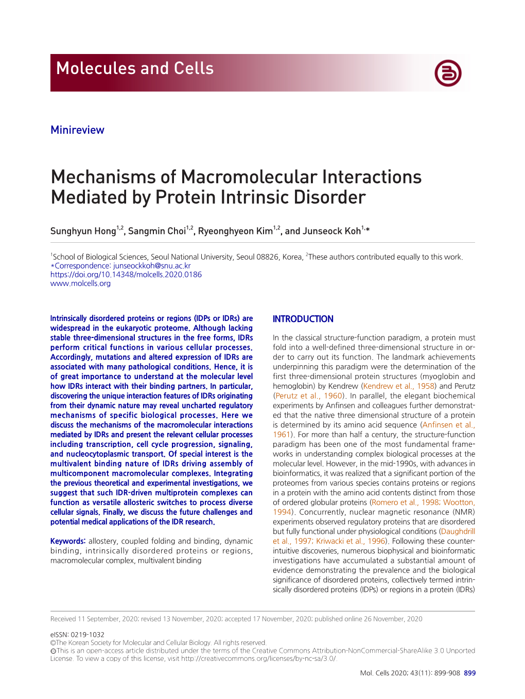 Mechanisms of Macromolecular Interactions Mediated by Protein