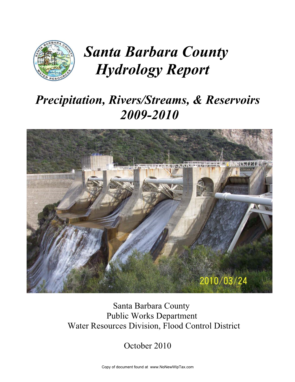 2010 Hydrology Report, Santa Barbara County