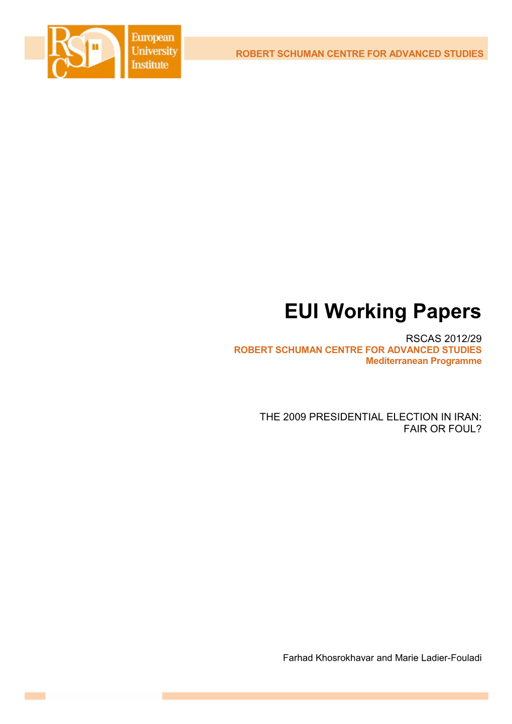 EUI Working Papers