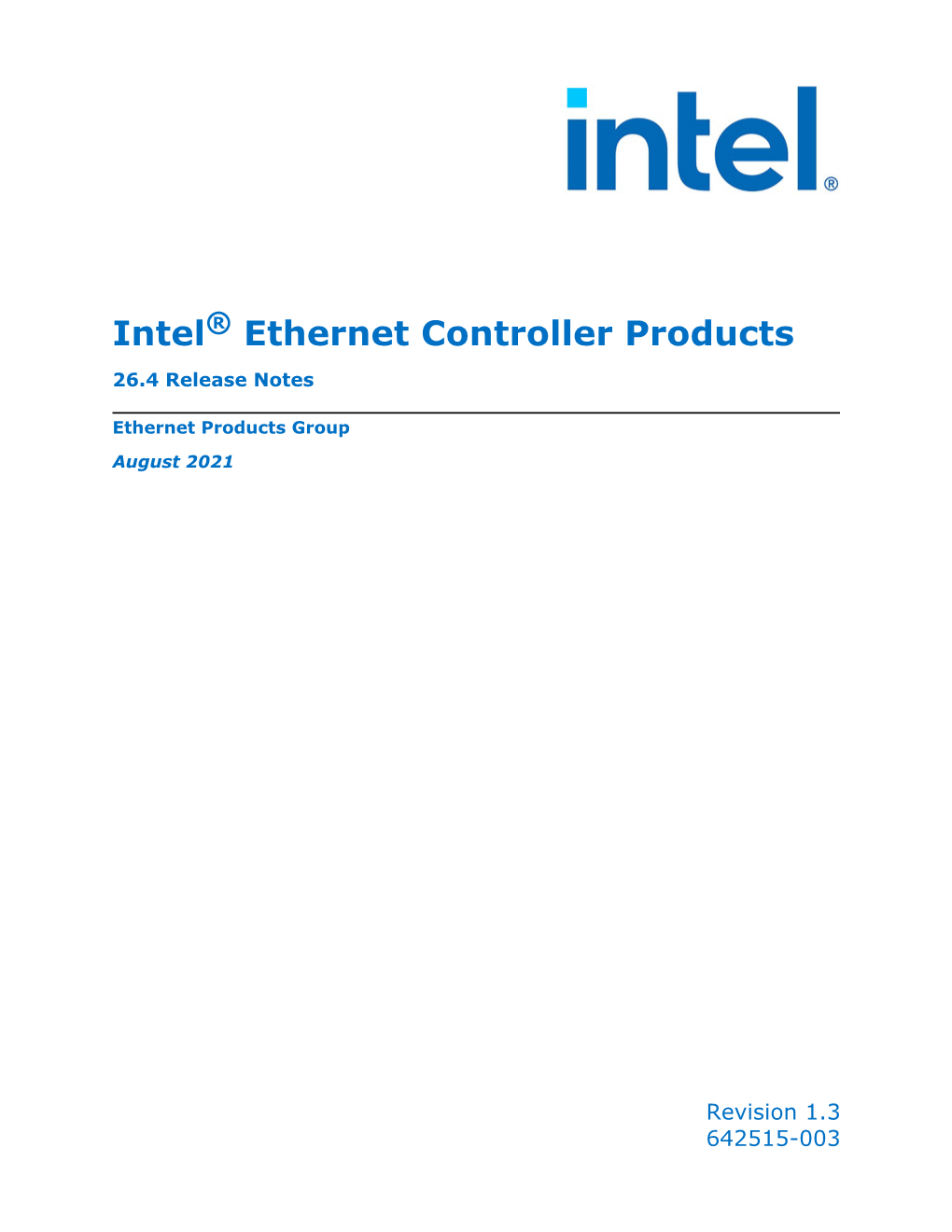 Intel Ethernet Controller Products