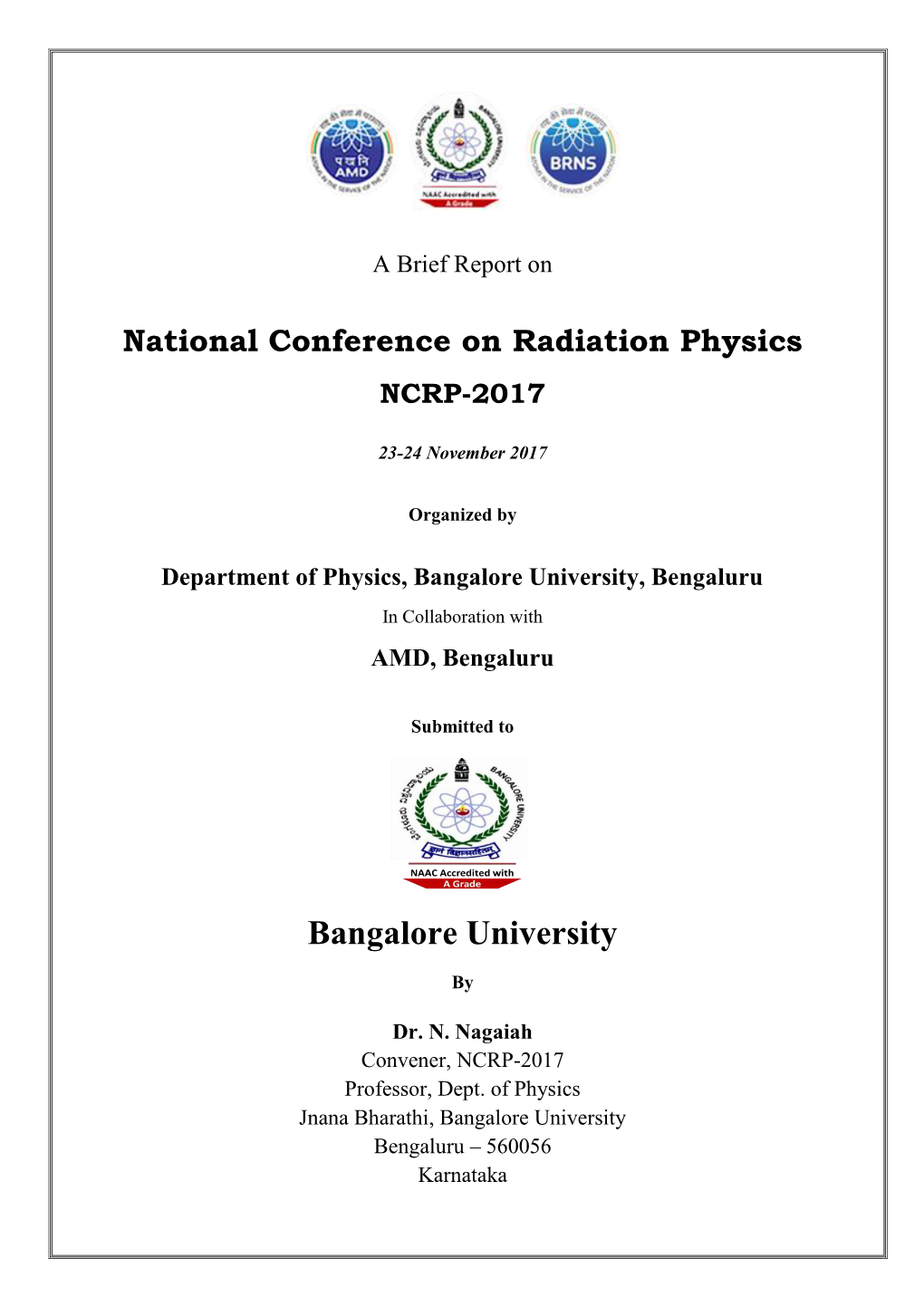 National Conference on Radiation Physics NCRP-2017