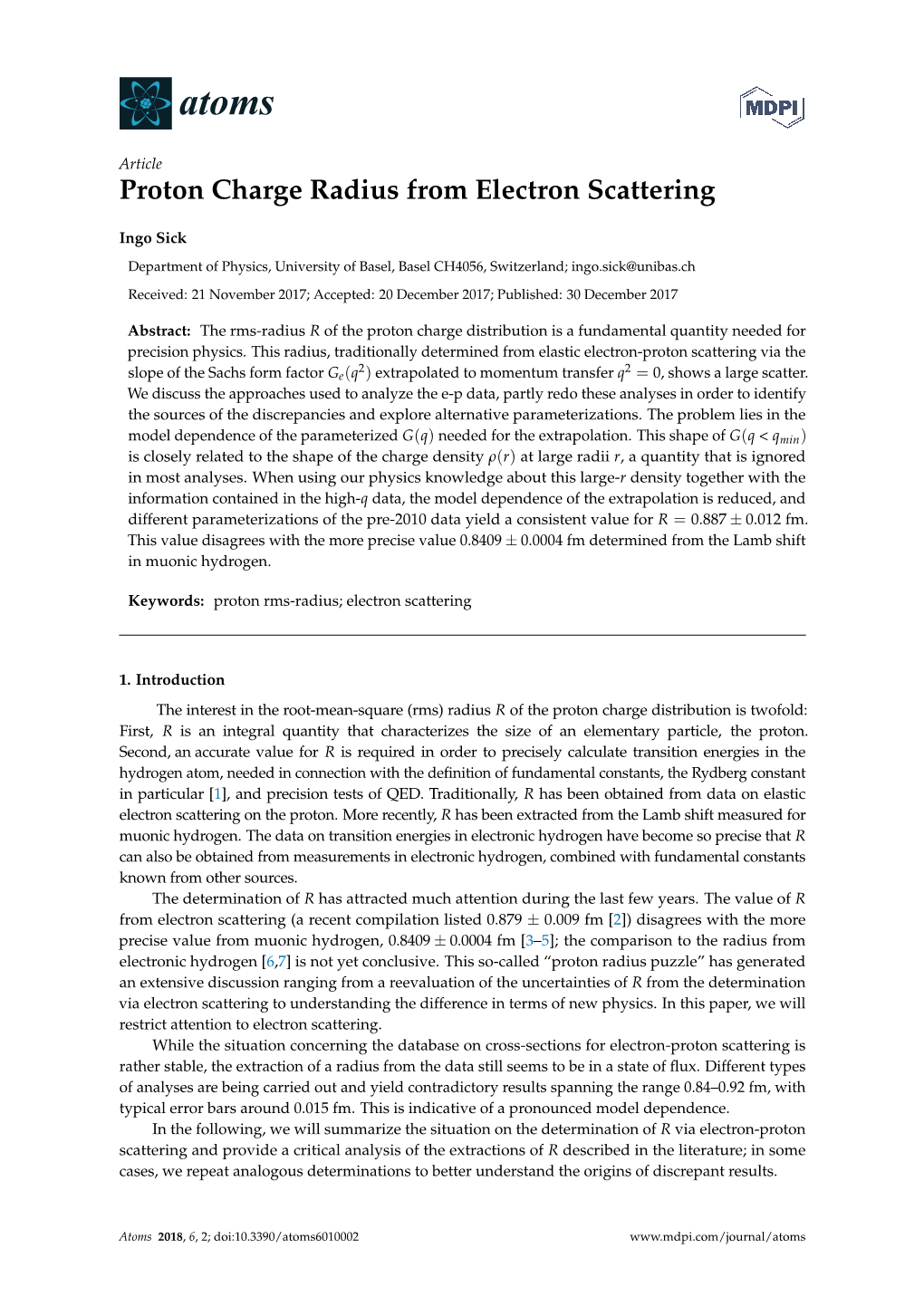 Proton Charge Radius from Electron Scattering