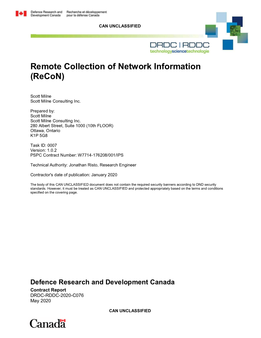 Remote Collection of Network Information (Recon)