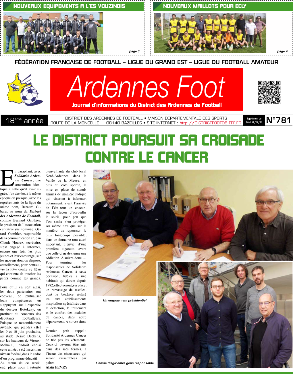 Ardennes Foot Journal D’Informations Du District Des Ardennes De Football