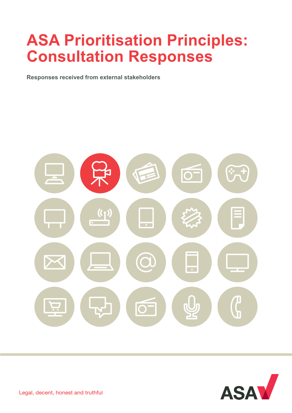 ASA Prioritisation Principles: Consultation Responses