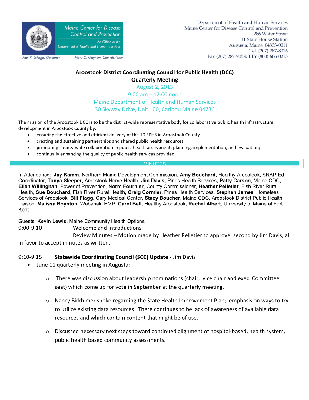 Aroostook District Coordinating Council for Public Health (DCC) s1