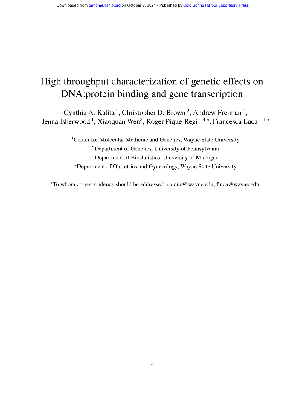 High Throughput Characterization of Genetic Effects on DNA:Protein Binding and Gene Transcription