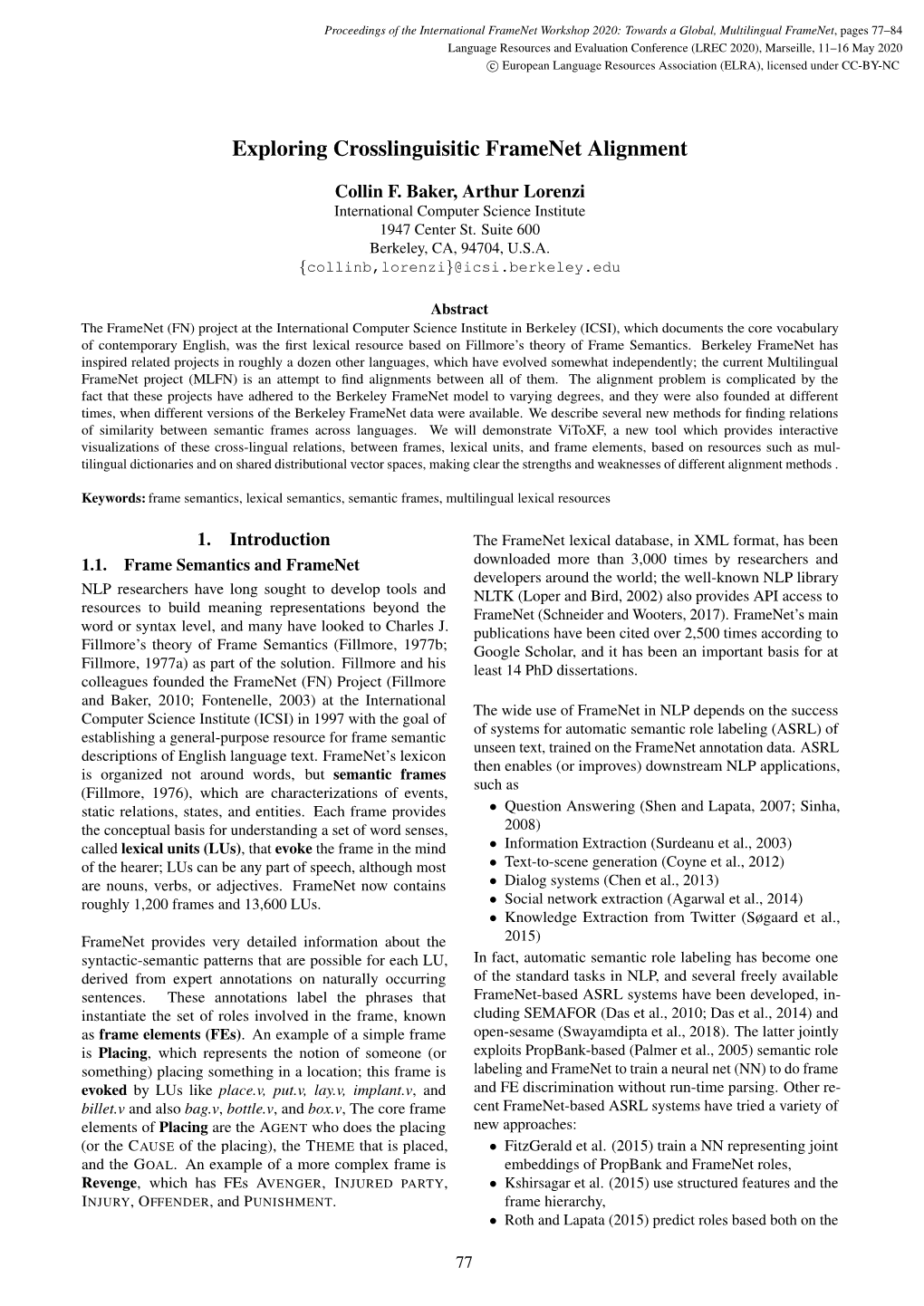 Exploring Crosslinguistic Frame Alignment