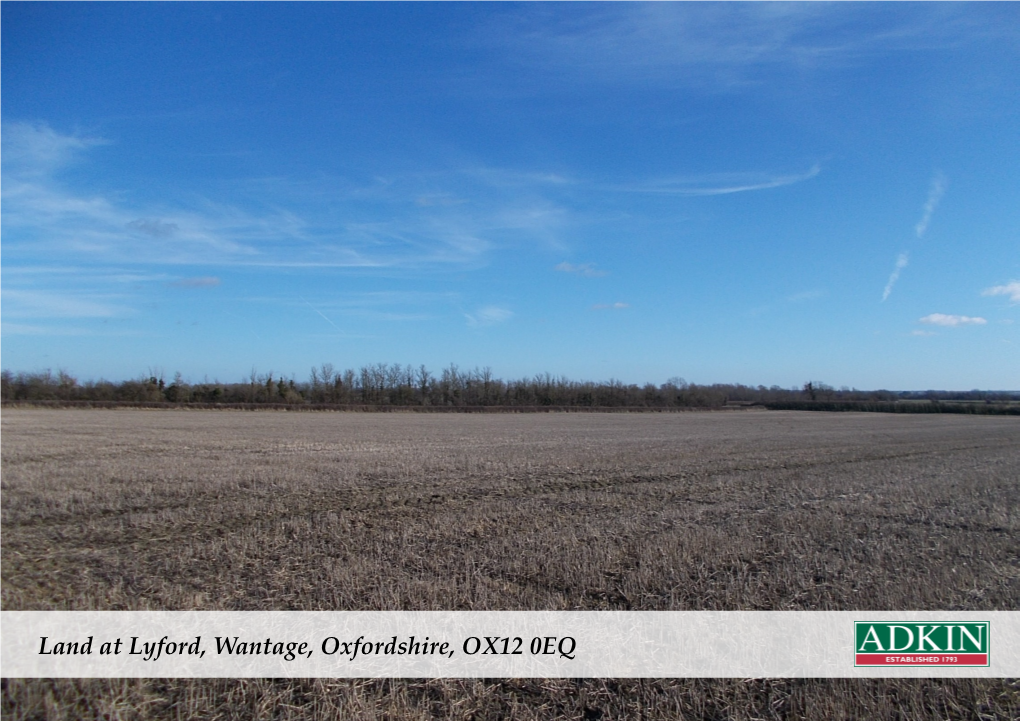 Land at Lyford, Wantage, Oxfordshire, OX12 0EQ Offers in Excess of £650,000