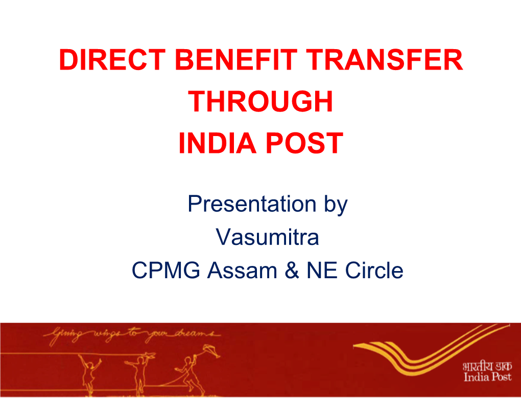 Direct Benefit Transfer Through India Post