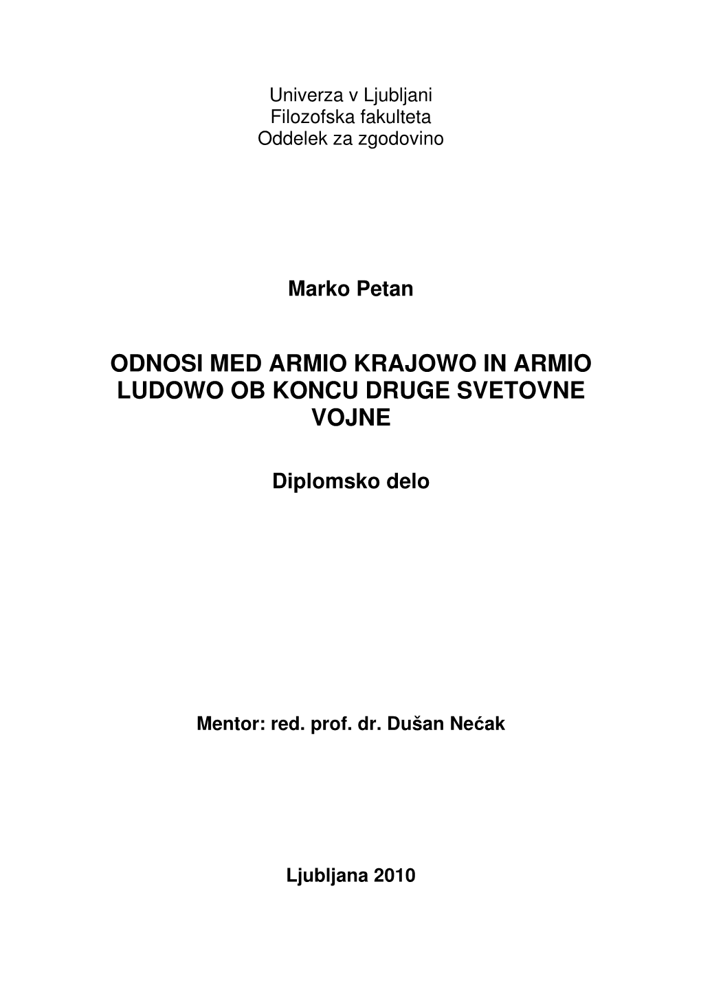 Odnosi Med Armio Krajowo in Armio Ludowo Ob Koncu Druge Svetovne Vojne