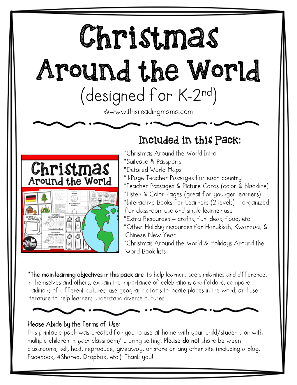 Christmas Around the World (Designed for K-2Nd) ©