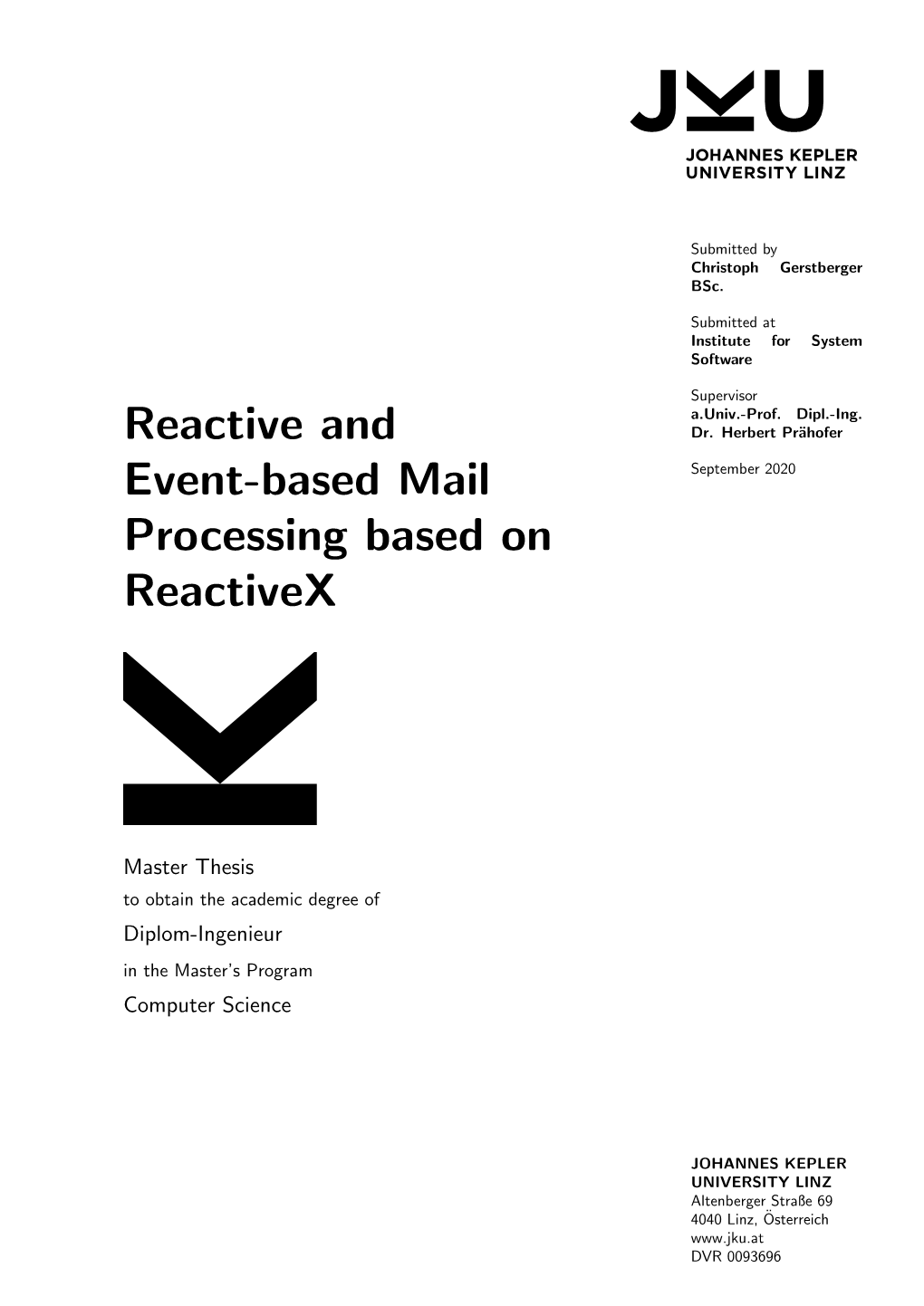 Reactive and Event-Based Mail Processing Based on Reactivex