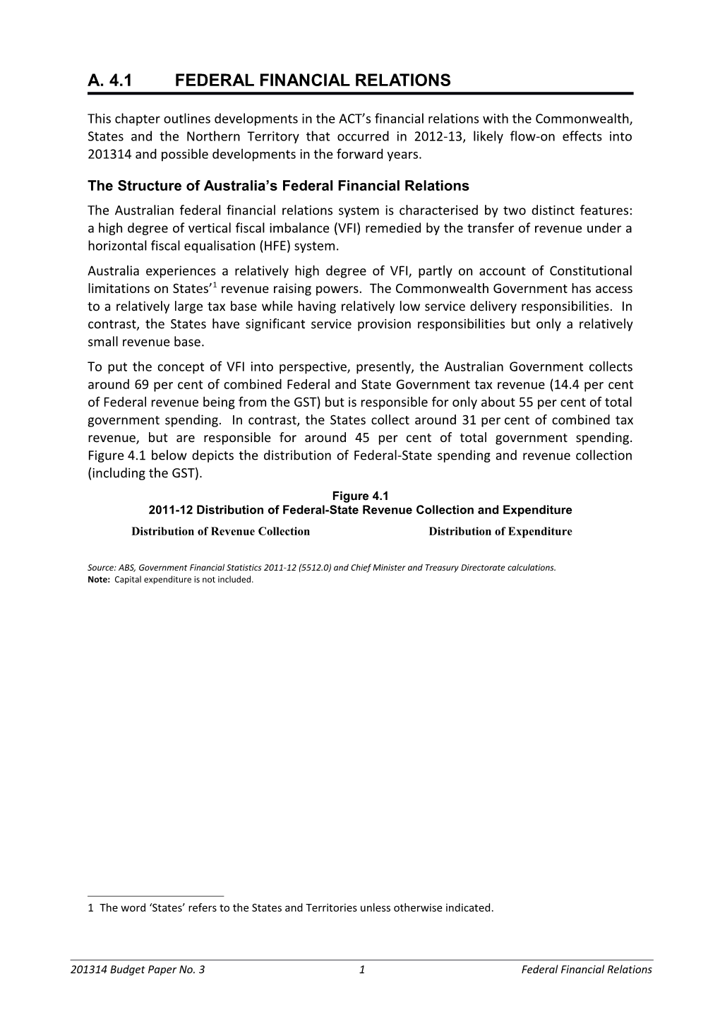 2013-14 Budget Paper 3: 4.1 Federal Financial Relations