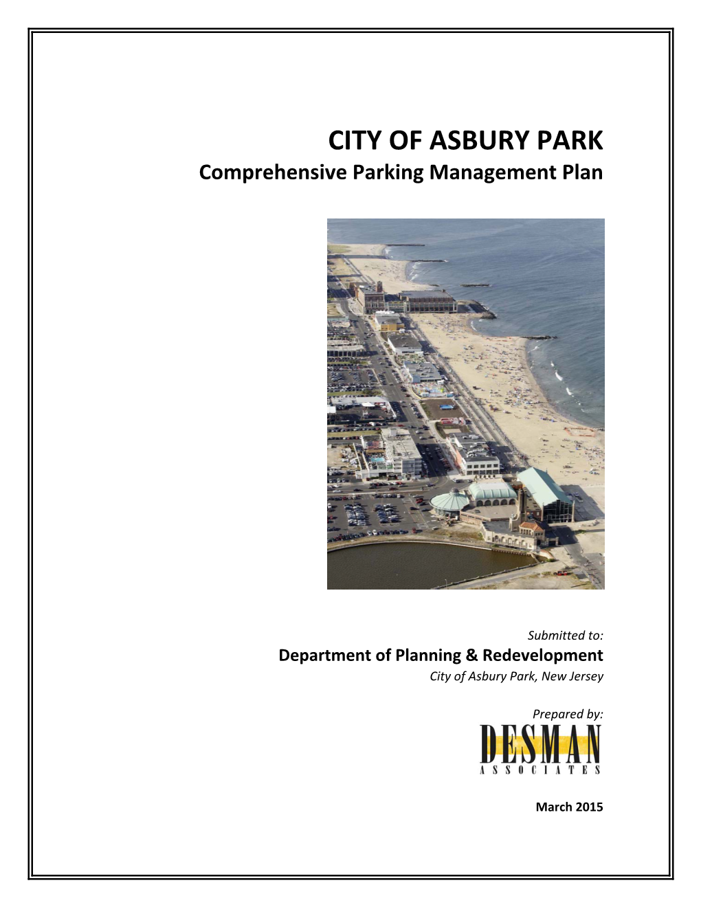 CITY of ASBURY PARK Comprehensive Parking Management Plan