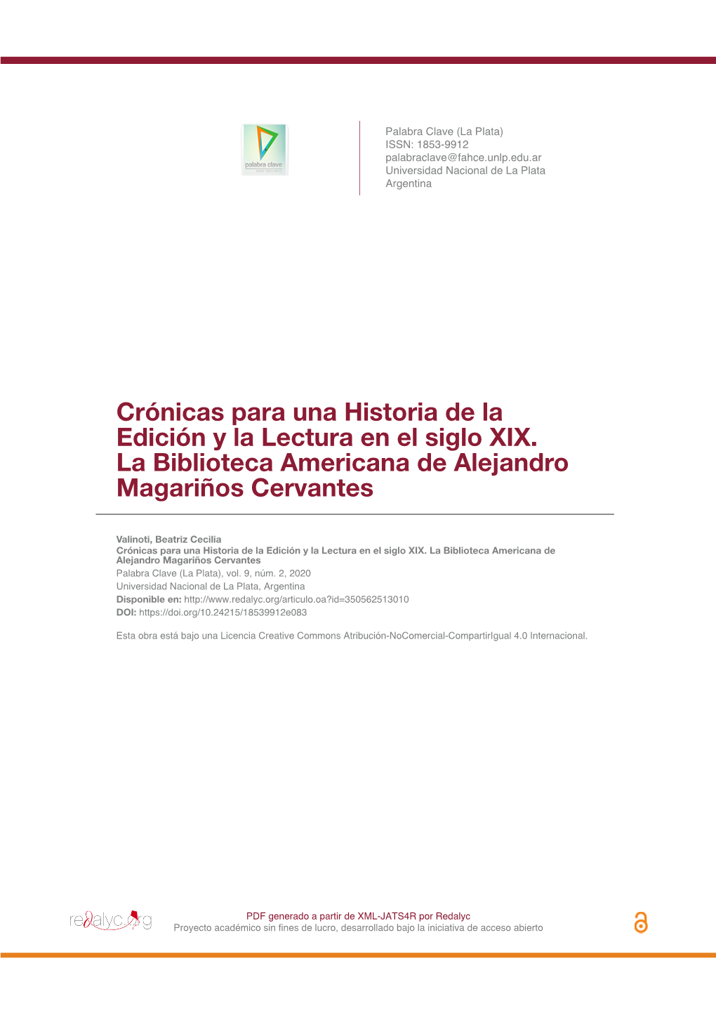 Crónicas Para Una Historia De La Edición Y La Lectura En El Siglo XIX