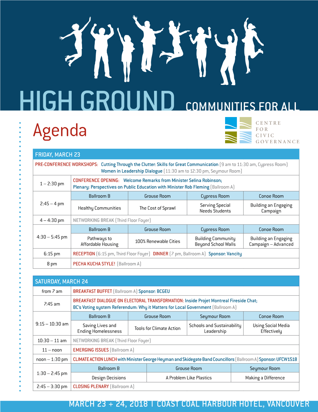 HIGH GROUND COMMUNITIES for ALL Agenda