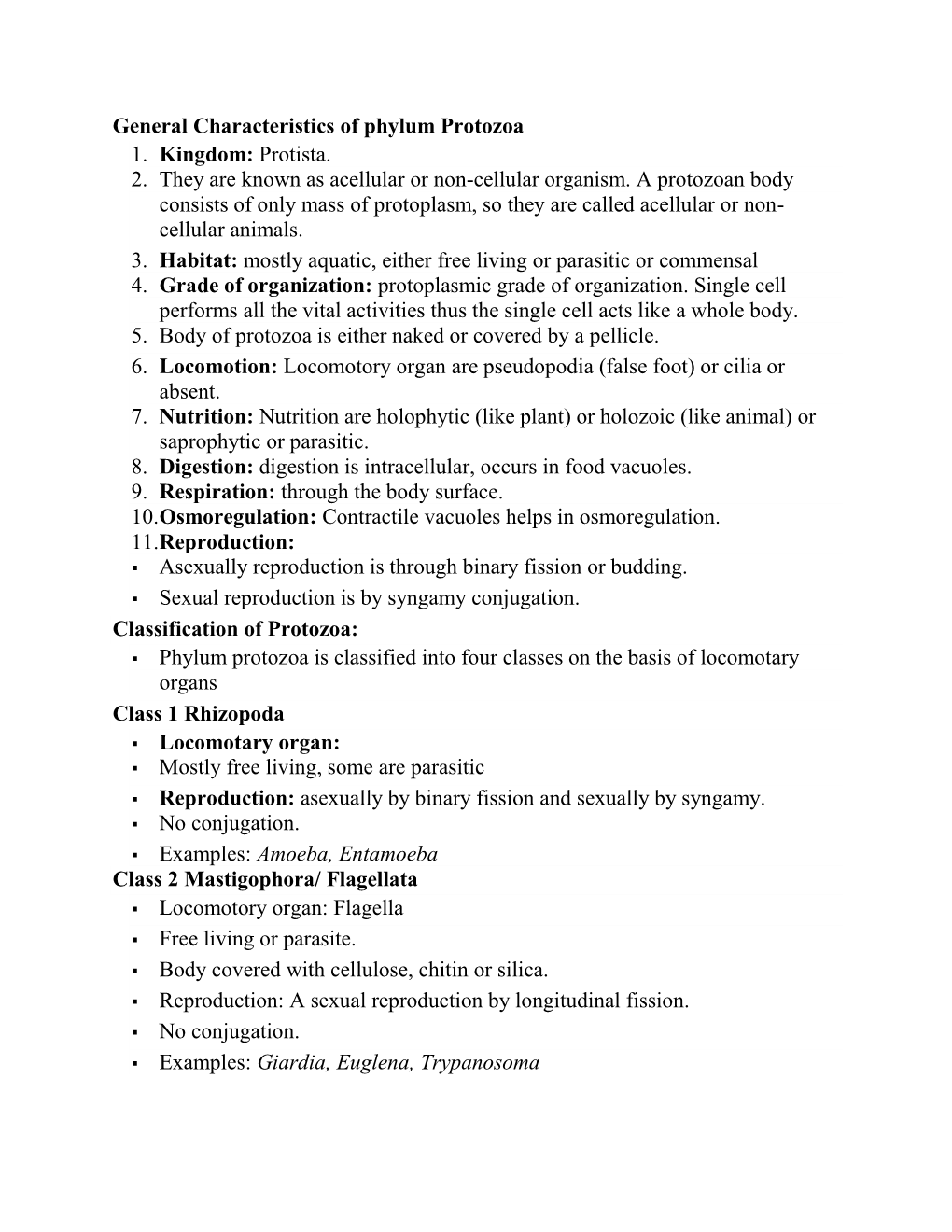 General Characteristics of Phylum Protozoa 1. Kingdom: Protista. 2