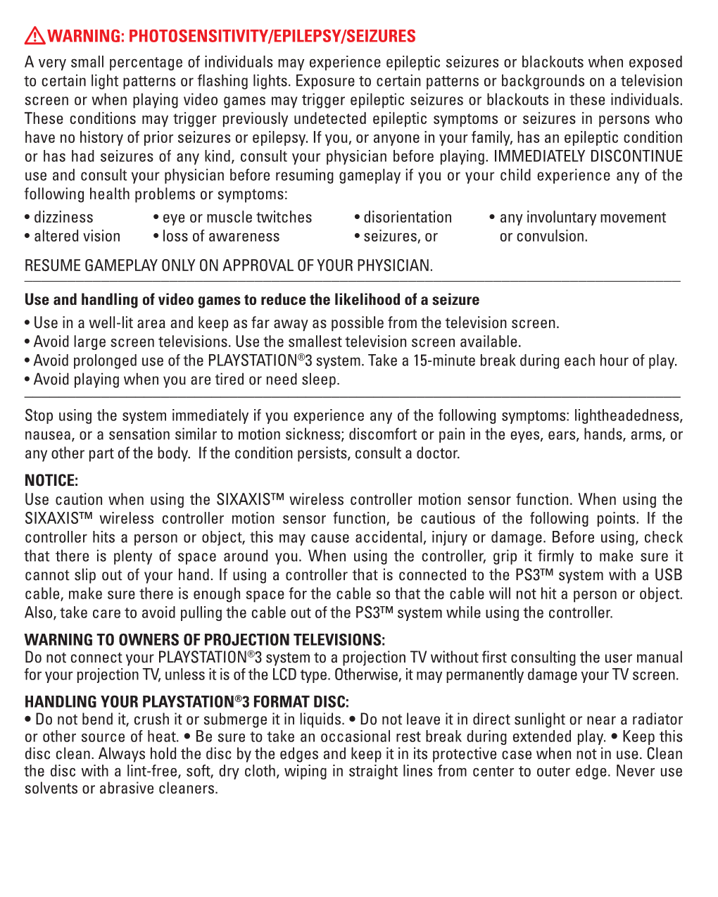 Photosensitivity/Epilepsy/Seizures