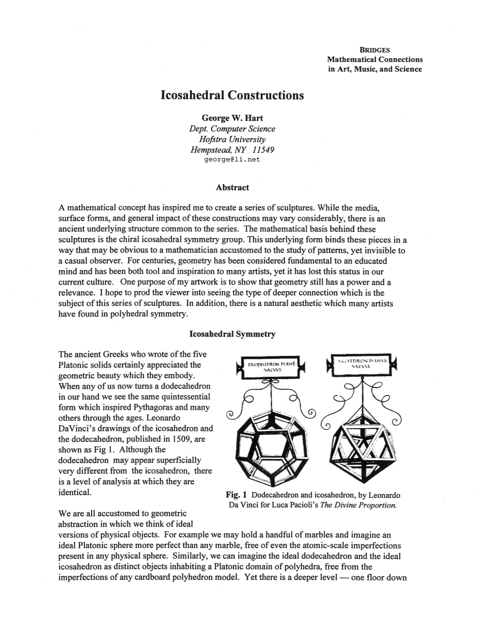 Icosahedral Constructions