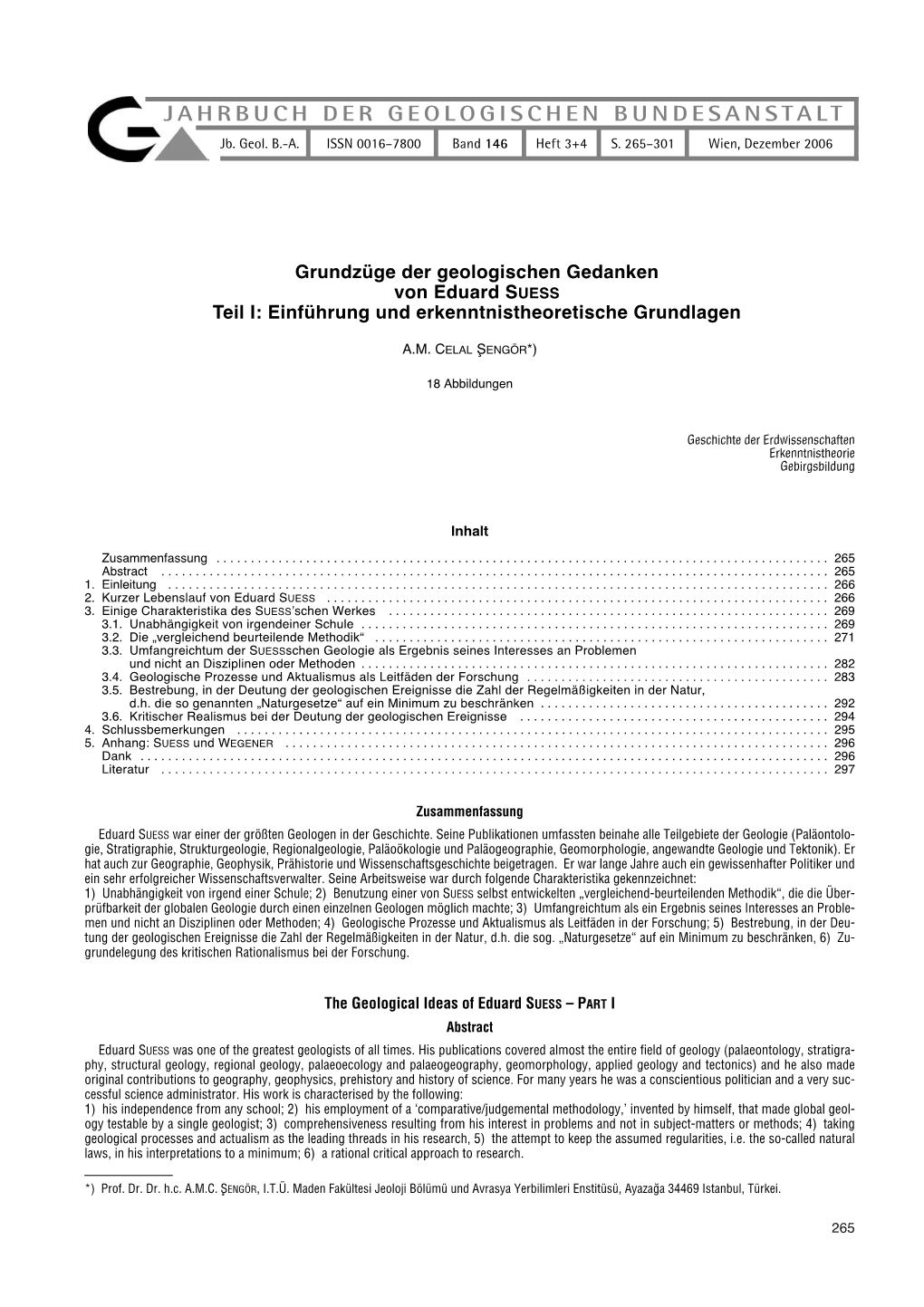 JAHRBUCH DER GEOLOGISCHEN BUNDESANSTALT Jb