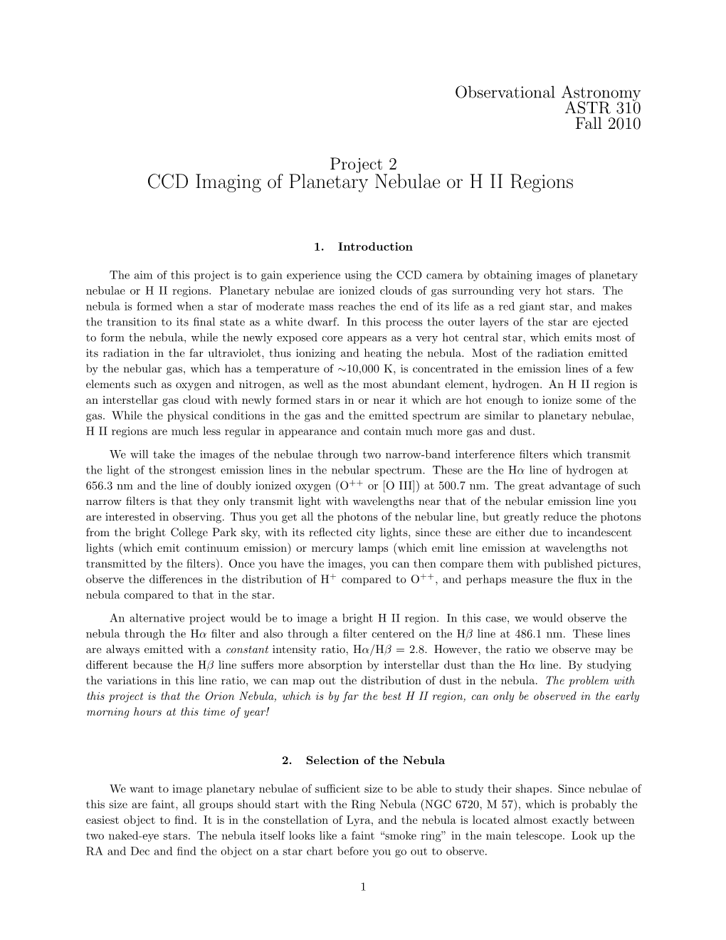 CCD Imaging of Planetary Nebulae Or H II Regions