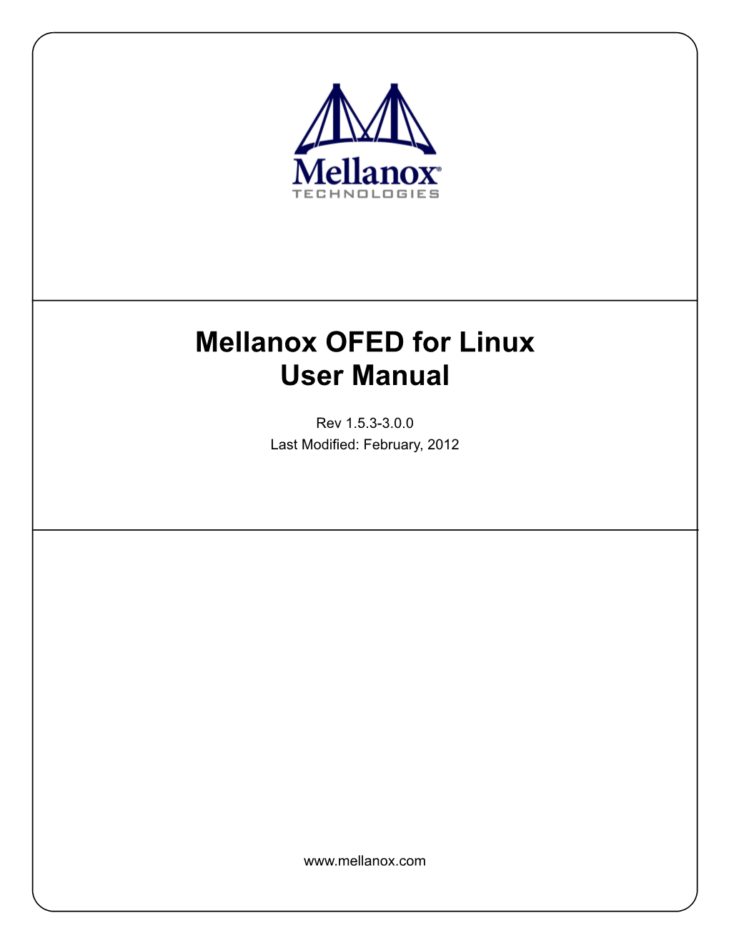 Mellanox OFED Linux User's Manual