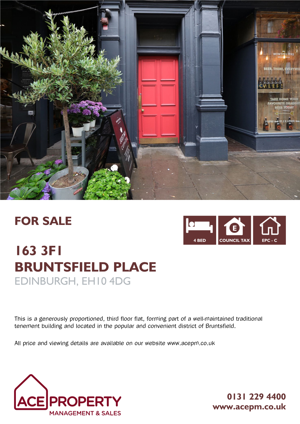 163 3F1 Bruntsfield Place Edinburgh, Eh10 4Dg