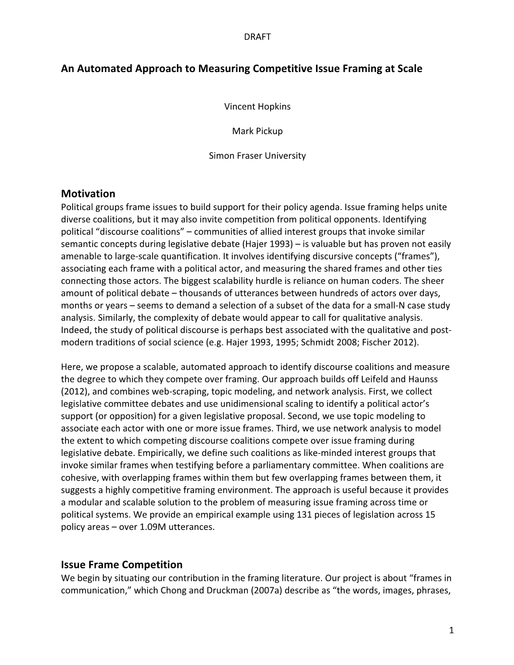 Paper 1: an Automated Approach to Measuring Competitive Issue Framing at Scale