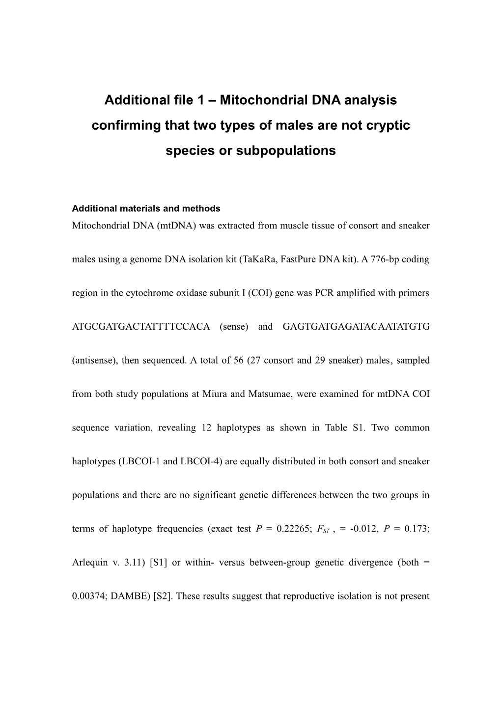 Additional Materials and Methods