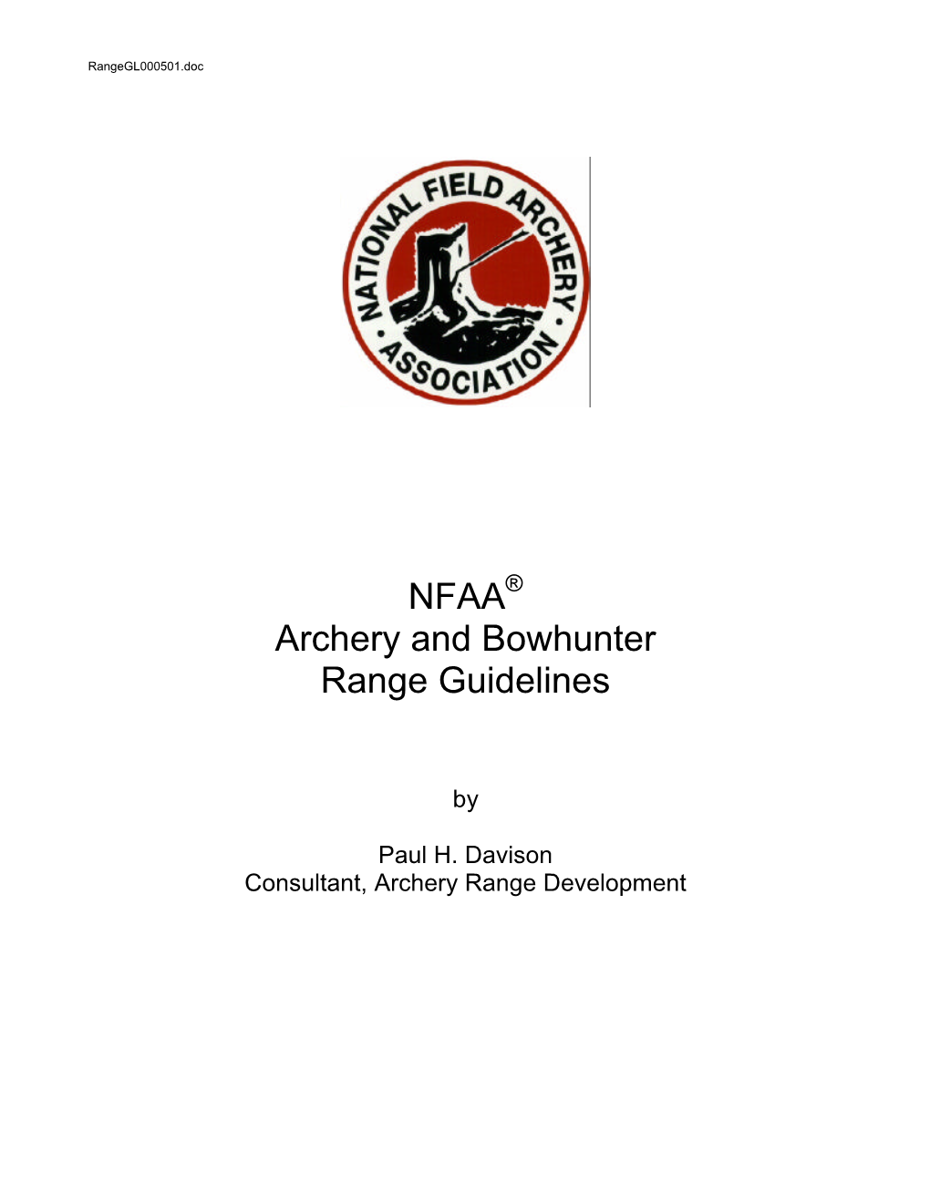NFAA Archery and Bowhunter Range Guidelines