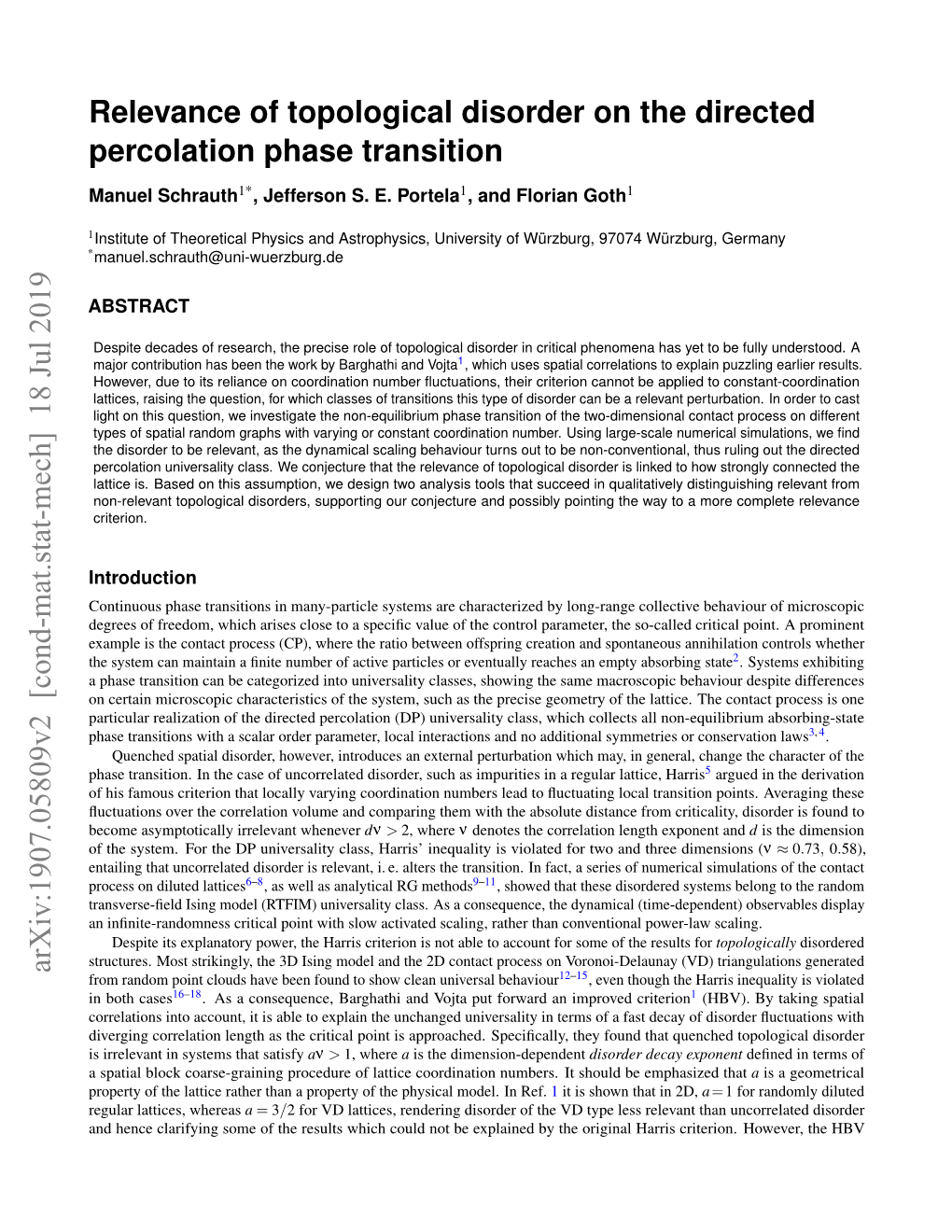 Relevance of Topological Disorder on the Directed Percolation Phase Transition