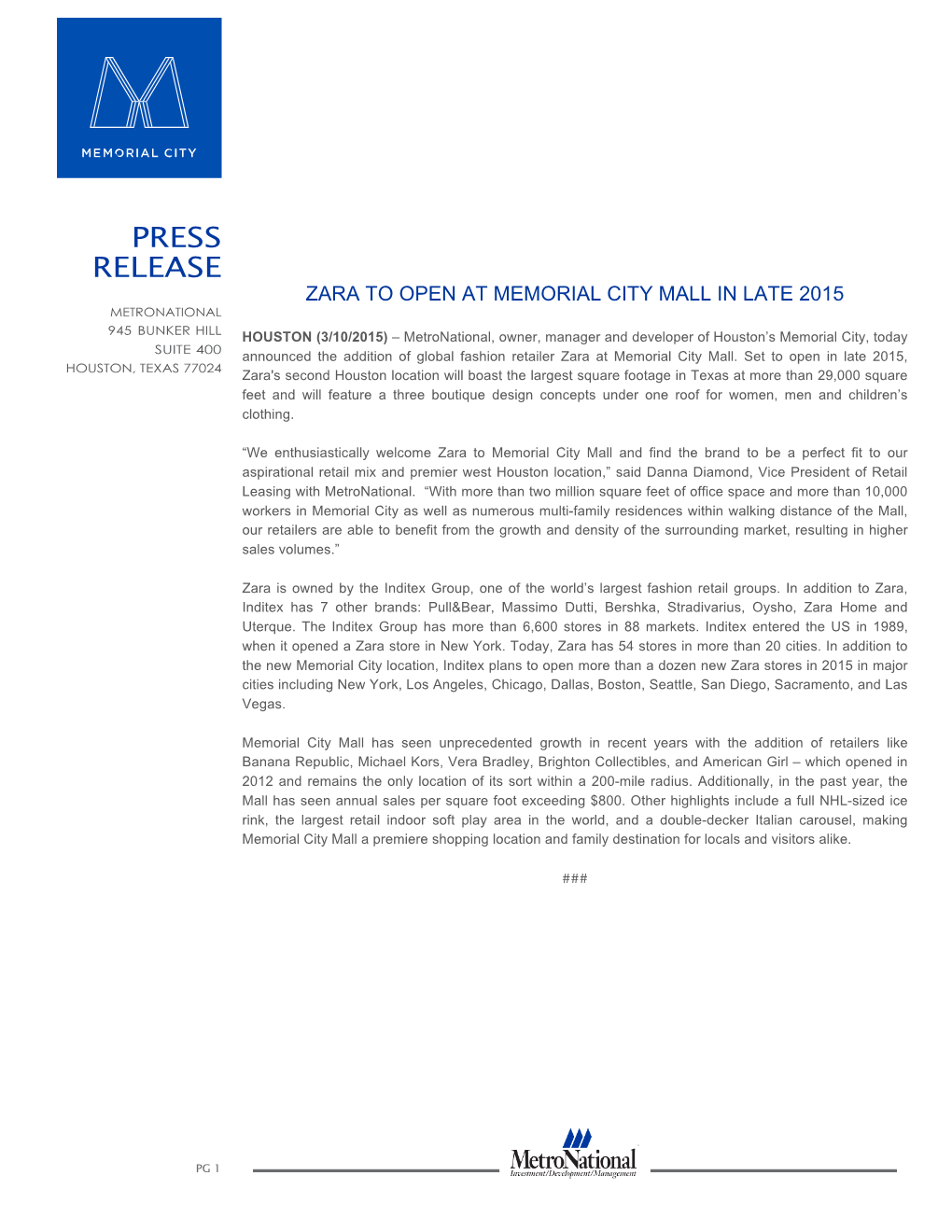 Press Release