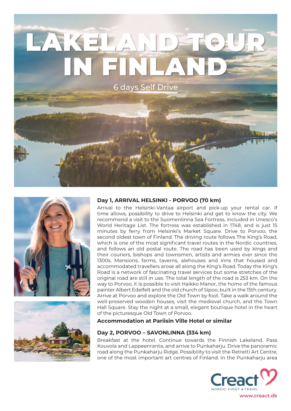 LAKELAND TOUR in FINLAND 6 Days Self Drive